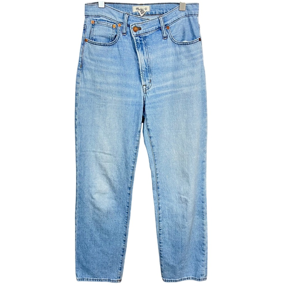 Madewell The Perfect Vintage Straight Jean Womens 27 Light Blue Crossover Fly